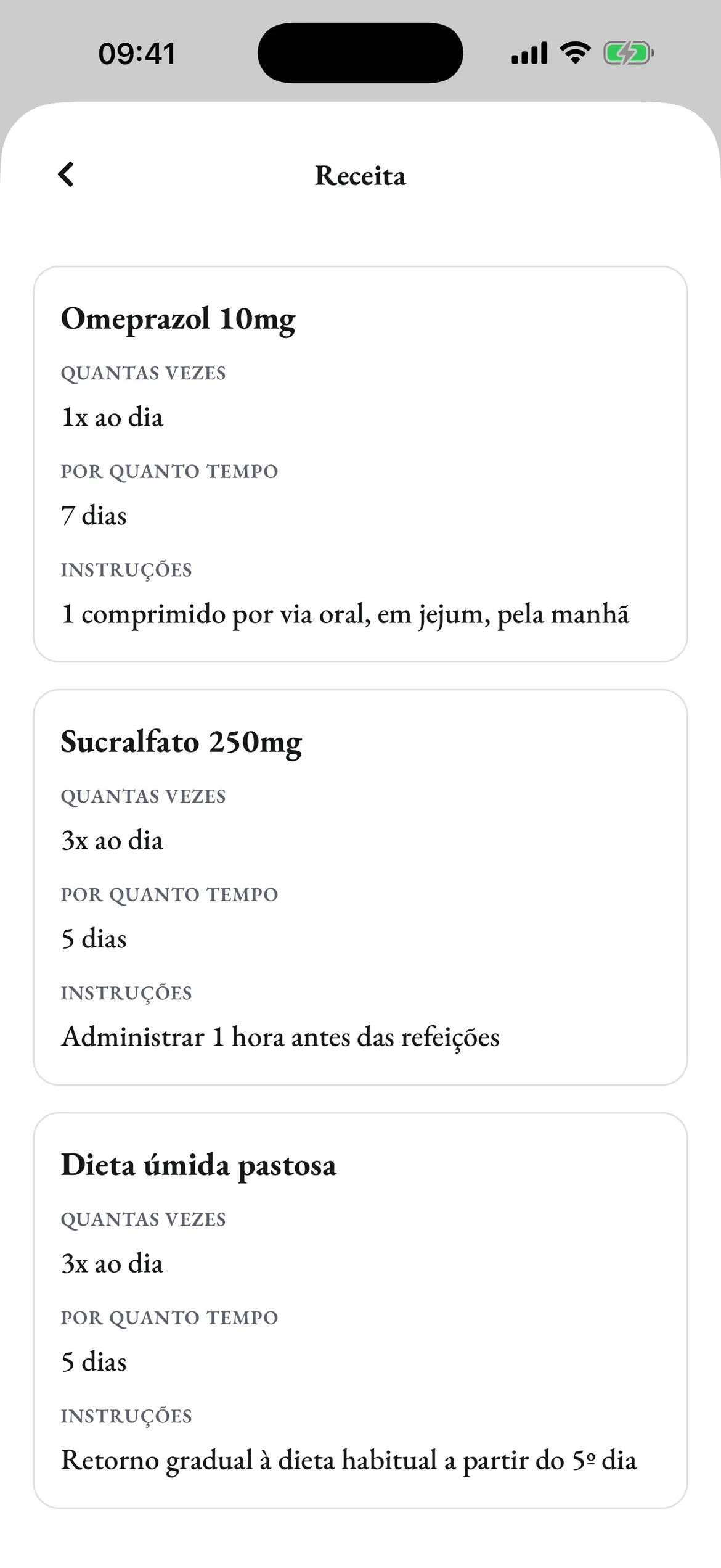 A receita do Loki no celular: omeprazol, sucralfato e dieta úmida pastosa