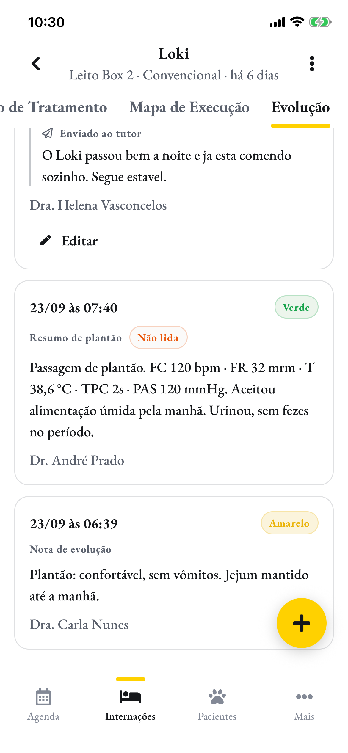 O resumo de plantão do Loki no celular, marcado como não lido
